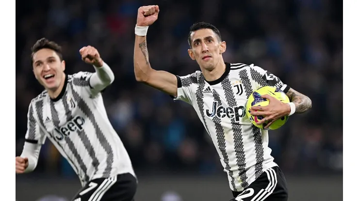 Di María celebrando un gol con Juventus.