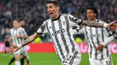 Di María celebrando un gol en Juventus.
