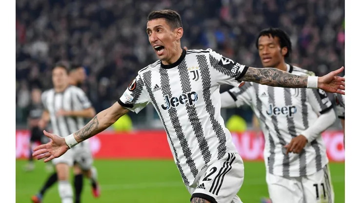 Di María celebrando un gol en Juventus.