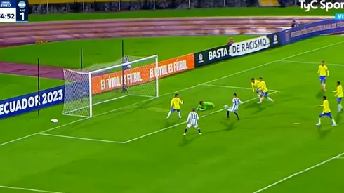 VIDEO | ¡Apareció el Diablito! Echeverri marcó el empate transitorio de Argentina ante Brasil
