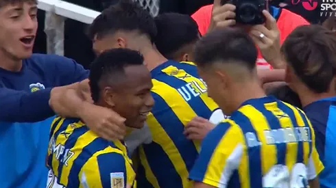 El festejo de los jugadores de Rosario Central.