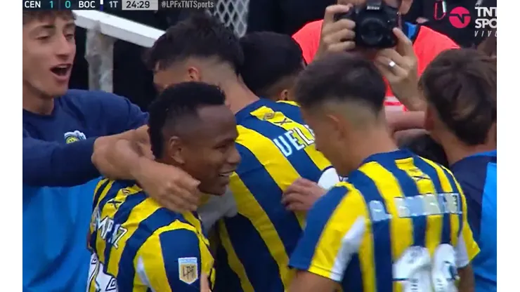 El festejo de los jugadores de Rosario Central.