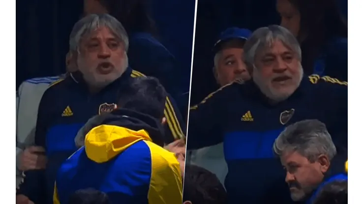 "Andá a jugar si es fácil": filmaron al papá de Riquelme discutiendo en La Bombonera