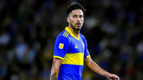 Bruno Valdez durante un partido de Boca.