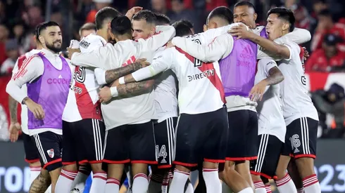 El festejo de los jugadores de River.