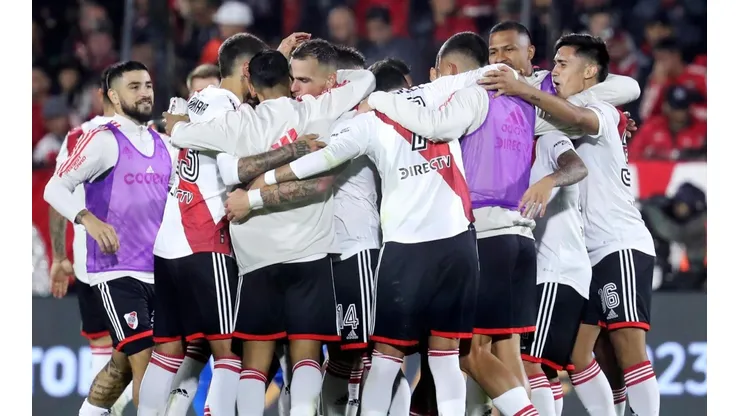 El festejo de los jugadores de River.
