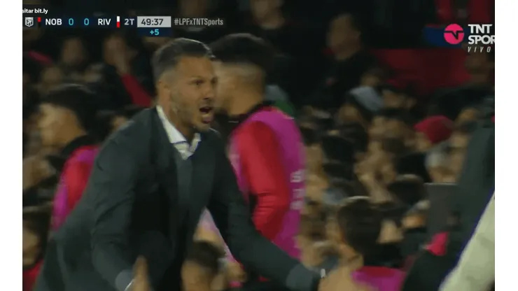 La celebración de Demichelis.