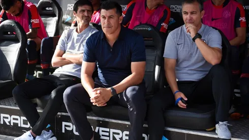 Jorge Almirón y sus habituales colaboradores.