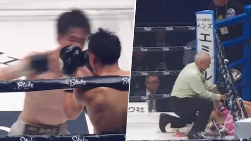 ¡Lo sacó del ring! Brutal nocaut en Japón