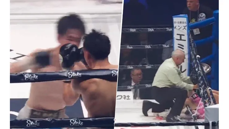 ¡Lo sacó del ring! Brutal nocaut en Japón