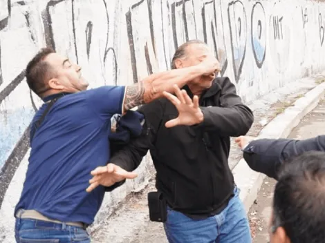 FOTOS de la agresión a Sergio Berni en la protesta de colectiveros