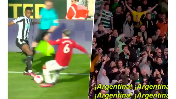 VIDEO | Y en un 2 de abril: en Inglaterra cantaron por Argentina gracias a Lisandro Martínez y Alexandro Bernabéi