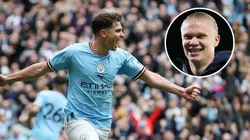 VIDEO | Haaland festejó con locura el gol de Julián Álvarez ante Liverpool