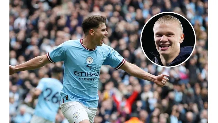 VIDEO | Haaland festejó con locura el gol de Julián Álvarez ante Liverpool