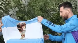 Aparece la primera foto de Messi después de cumplir su promesa por salir campeón