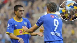 VIDEO | Fiesta Xeneize en Villarreal por el reencuentro entre Riquelme y Palermo