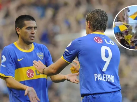 VIDEO | Fiesta Xeneize en Villarreal por el reencuentro entre Riquelme y Palermo