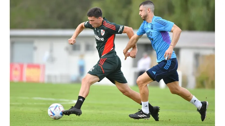 La Selección Argentina goleó al River de Demichelis en Ezeiza