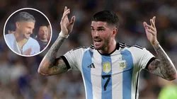 El que es campeón del mundo... Rodrigo De Paul pasó la noche tirando gente a la pileta