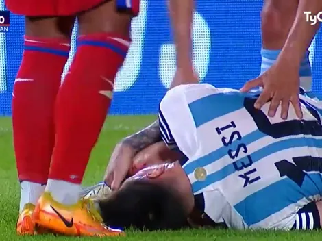 VIDEO | Brutal entrada a Messi entre dos jugadores de Panamá: quedó sangrando