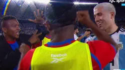 Un momento muy divertido al final del partido.