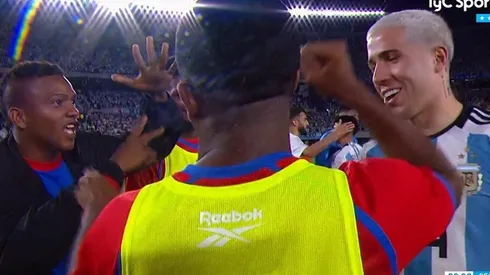 Un momento muy divertido al final del partido.