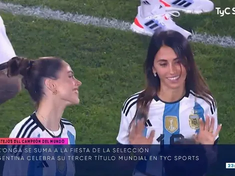 VIDEO | ¿Qué se dijeron? El diálogo entre Tini y Antonela en medio de los festejos de la Selección