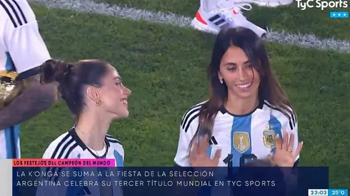 VIDEO | ¿Qué se dijeron? El diálogo entre Tini y Antonela en medio de los festejos de la Selección
