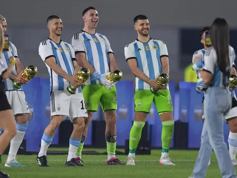 Todos los jugadores de la Selección hicieron el polémico festejo del Dibu Martínez