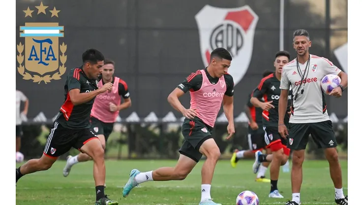 ¡Los extrañó! River recibió en su entrenamiento la visita de un campeón mundial