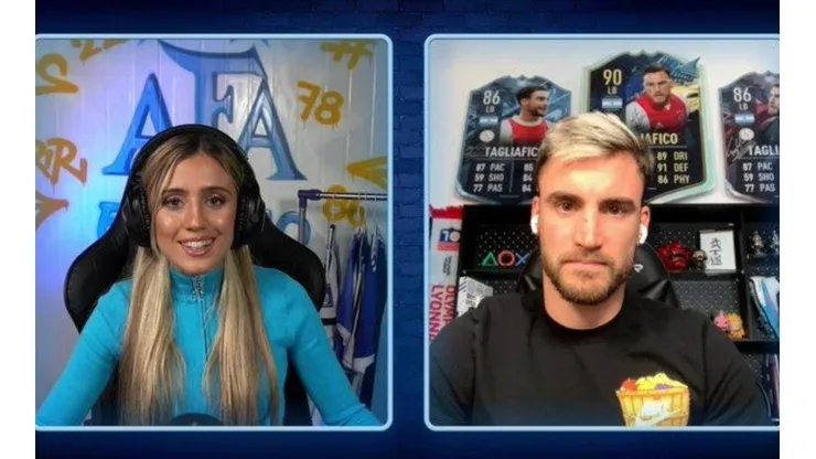 Morena Beltrán y su primer entrevistado: Nicolás Tagliafico.