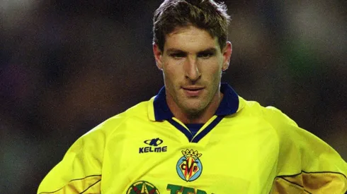 Martín Palermo vistiendo la camiseta del Villarreal.