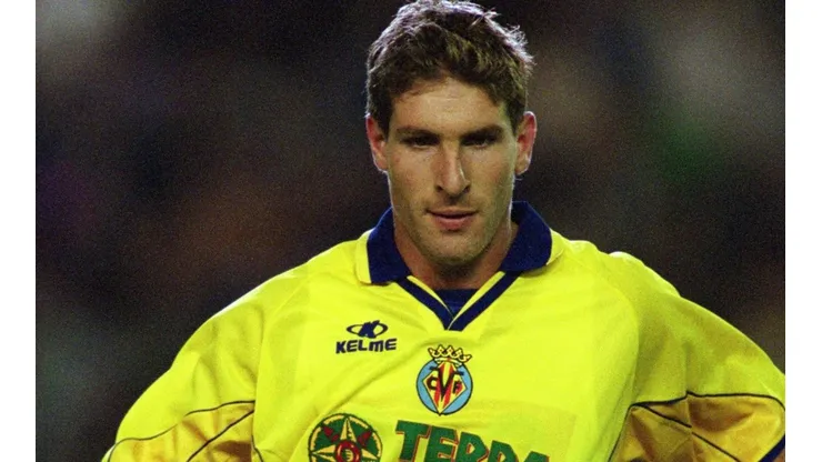 Martín Palermo vistiendo la camiseta del Villarreal.