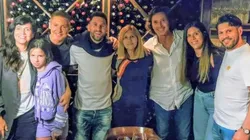Lionel Messi en la cena en Don Julio, junto a Adrián Suar y familia.