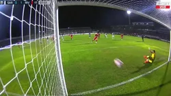 El acertado remate de Lucas Beltrán.