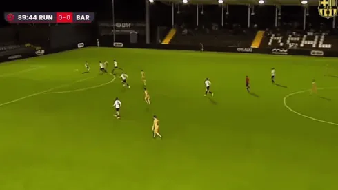 Llegó el primer gol de Pocho Román en el Barcelona B