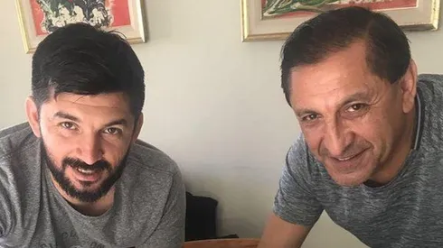 Ramón Díaz junto a su hijo Michel