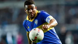 Frank Fabra con la camiseta de Boca Juniors.