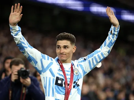 ¿Cuántas veces fue titular Julián Álvarez en Manchester City?