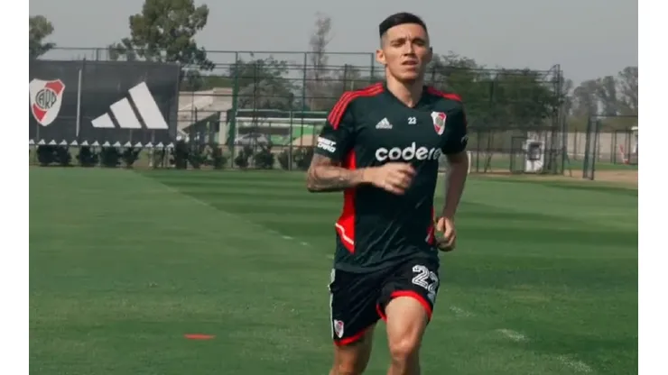 Matías Kranevitter entrenando en el River Camp.
