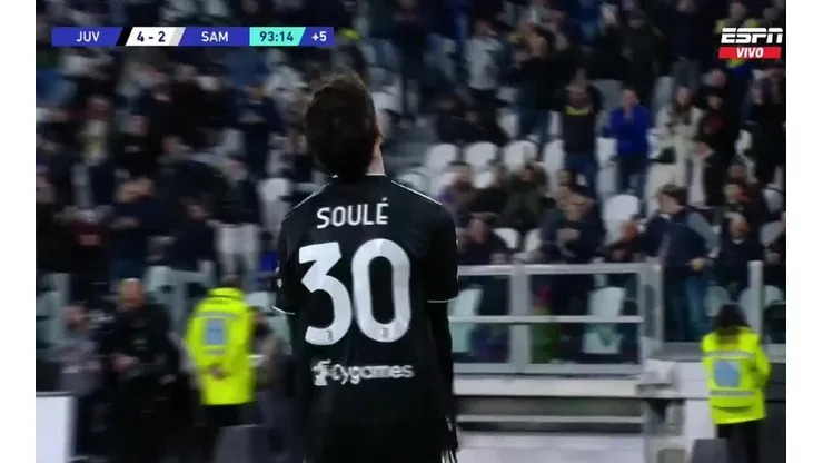 La celebración de Matías Soulé.