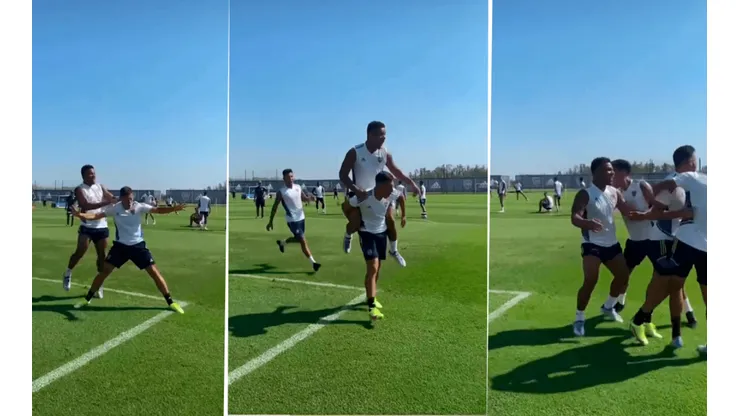 VIDEO | Volvió el "Soy una bestia": Merentiel hizo un gol en la práctica de Boca y su festejo dio que hablar