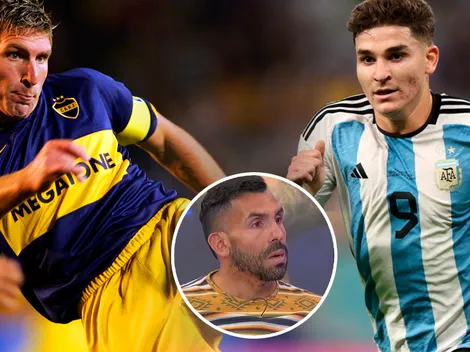 "Nos pasaba con Palermo": la curiosa comparación de Tevez entre Julián Álvarez y el ídolo de Boca