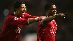 Evra y Cristiano Ronaldo en Manchester United.