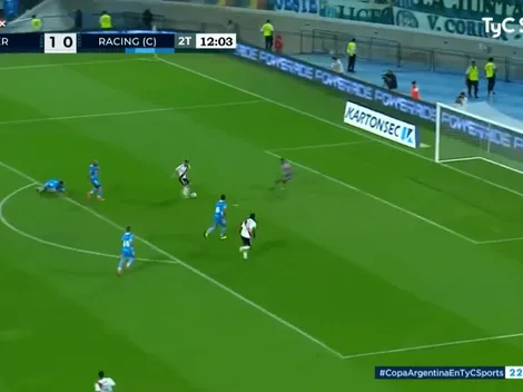 VIDEO | Beltrán la picó y puso el segundo de River ante Racing de Córdoba