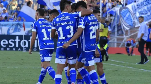 El festejo de los jugadores de Godoy Cruz.