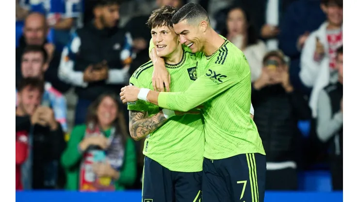 No para: Garnacho, a punto de superar un récord de su ídolo Cristiano Ronaldo