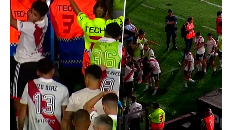 VIDEO | Repudiable: la agresión de un hincha de Lanús a Enzo Díaz en el caldeado final del partido