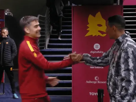 VIDEO | El genial saludo entre Dybala y Di María en la previa de Roma vs. Juventus