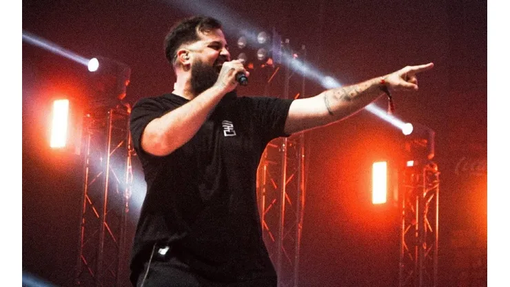 Papo MC durante una de sus batallas de freestyle.